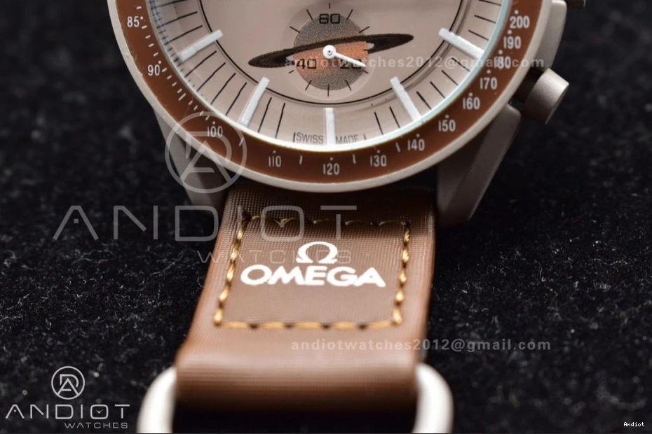 Quartz Bioceramic Nylon Omega Strap On X Saturn Swatch To Mission Moonwatch 0406